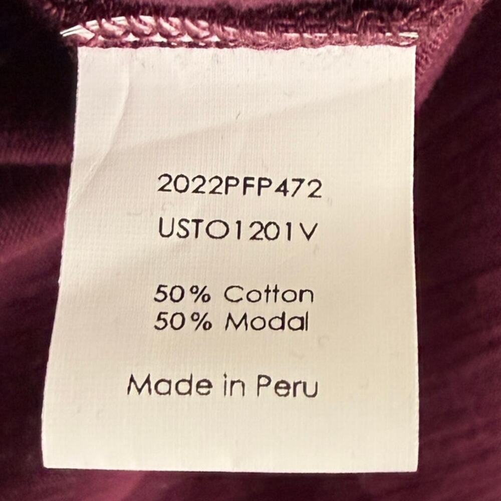 NWT Universal Standard Women's Sz XS Long Sleeve V-Neck Tee Top T-shirt Purple - Picture 4 of 8